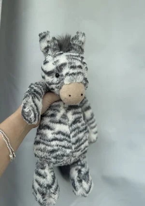 A photo of Bashful Zebra (Grey) Jellycat taken by Jellyjournal1