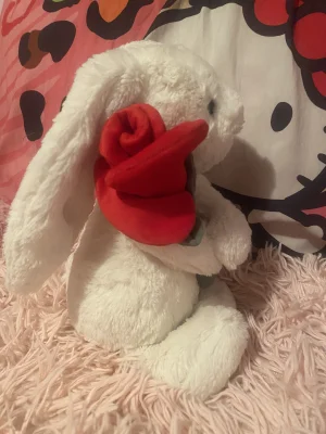 Personalised Cream Bunny with Rose Jellycat photo