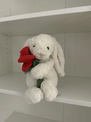 Personalised Cream Bunny with Rose Jellycat photo