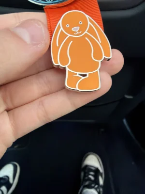 Amberley Bunny Pin Badge Jellycat photo