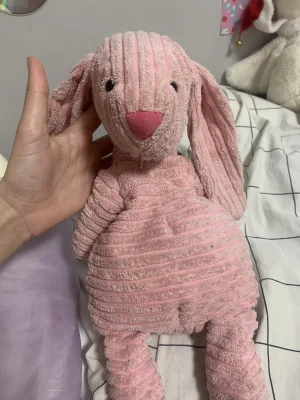 A photo of Cordy Roy Hot Pink Bunny - Medium Jellycat taken by Islabylaa