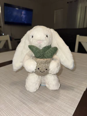 Cream Bunny with Plant Jellycat photo