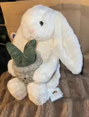 Cream Bunny with Plant Jellycat photo