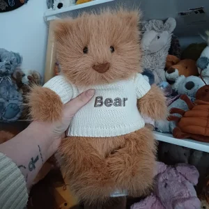 Bartholomew Bear Bouffant with Personalised Cream Jumper Jellycat photo uploaded by herbgardenplush