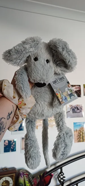 A photo of Tweedle Mouse Jellycat taken by herbgardenplush