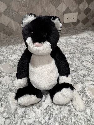Bashful Black & White Kitten - Medium Jellycat photo