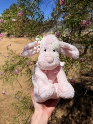 A photo of Patches Puppy Pink - Medium Jellycat taken by jellycatangel
