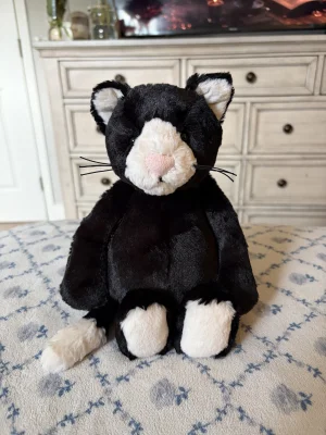 Bashful Black & White Kitten - Medium Jellycat photo