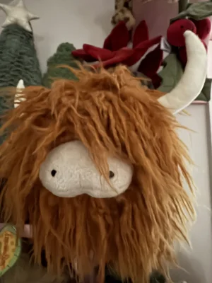 A photo of Charming Highland Cow Jellycat taken by Sammy