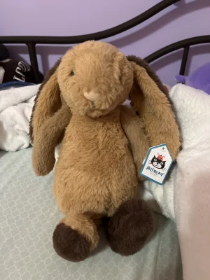  Patchwork Brown Bunny　うさぎ　ぬいぐるみ Bashful Patchwork Brown Bunny - Official Jellycat