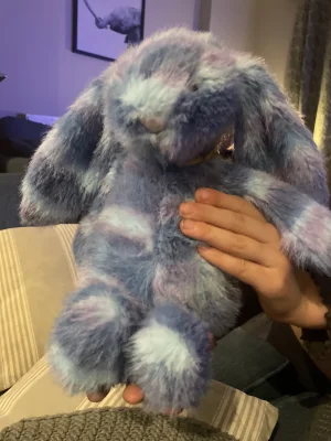 A photo of Cerulea Luxe Bunny Jellycat taken by Kobilogibogi