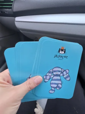 A photo of Cerulea Luxe Bunny Sticker 🇬🇧 Jellycat taken by Janey92