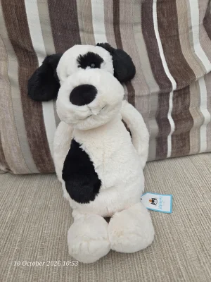Bashful Black & Cream Puppy - Tiny Jellycat photo uploaded by SJCLJelly