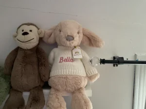 Bashful Luxe Puppy Orlando with Personalised Cream Jumper Jellycat photo