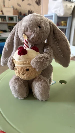 Personalised Bashful Beige Bunny 'Birthday' Jellycat photo uploaded by Jem