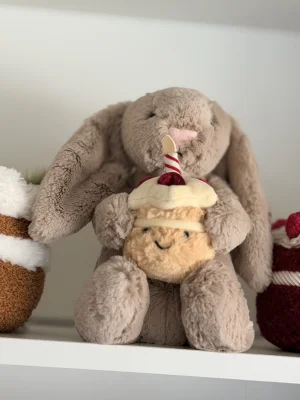 Bashful Beige Bunny 'Birthday' Jellycat | Jelly Journal