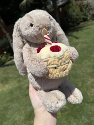Bashful Beige Bunny 'Birthday' Jellycat | Jelly Journal