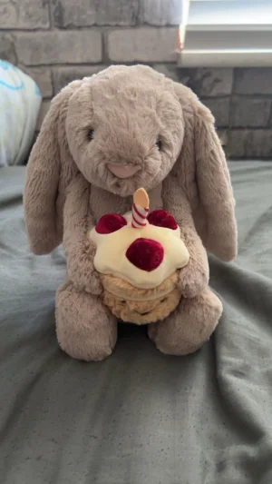 A photo of Bashful Beige Bunny 'Birthday' Jellycat taken by angel01