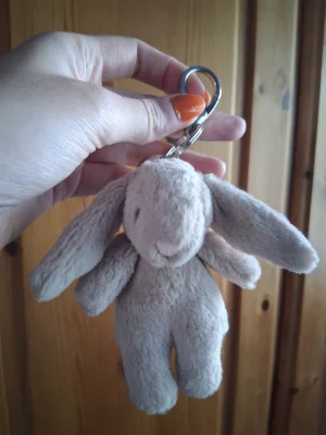 A photo of Bashful Bunny Beige Bag Charm Jellycat taken by Hope_Collectablez