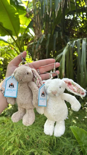 Blossom Cream Bunny 'Berry' Bag Charm Jellycat | Jelly Journal