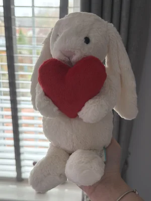 Bashful Red Love Heart Bunny Jellycat photo