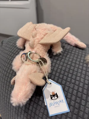 Rose Dragon Bag Charm Jellycat photo