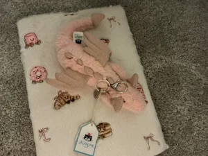 Rose Dragon Bag Charm Jellycat photo