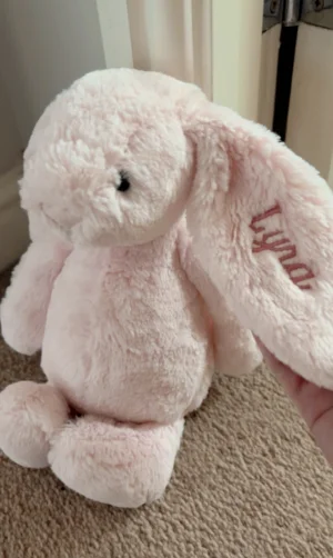 Personalised Bashful Pink Bunny Medium Jellycat photo