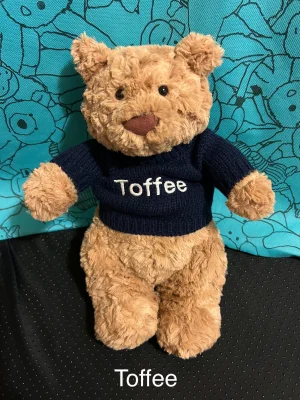 Bartholomew Bear with Personalised Navy Jumper Jellycat photo