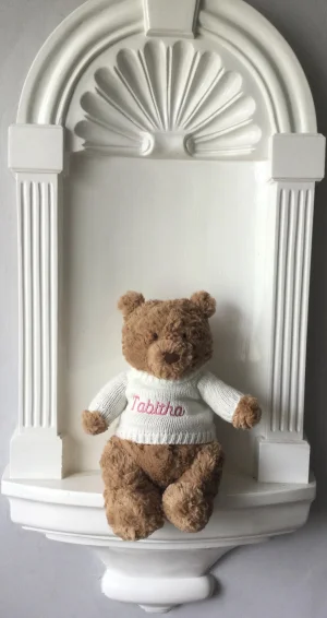 A photo of Bartholomew Bear with Personalised Cream Jumper Jellycat taken by JellycatTVL14